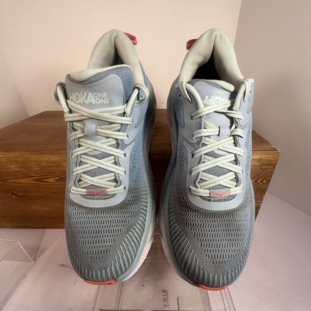 Hoka One One Bondi 7 Running Sneaker Women SZ 9.5 Wide Blue Mesh Sporty 1110531 - Picture 3 of 6